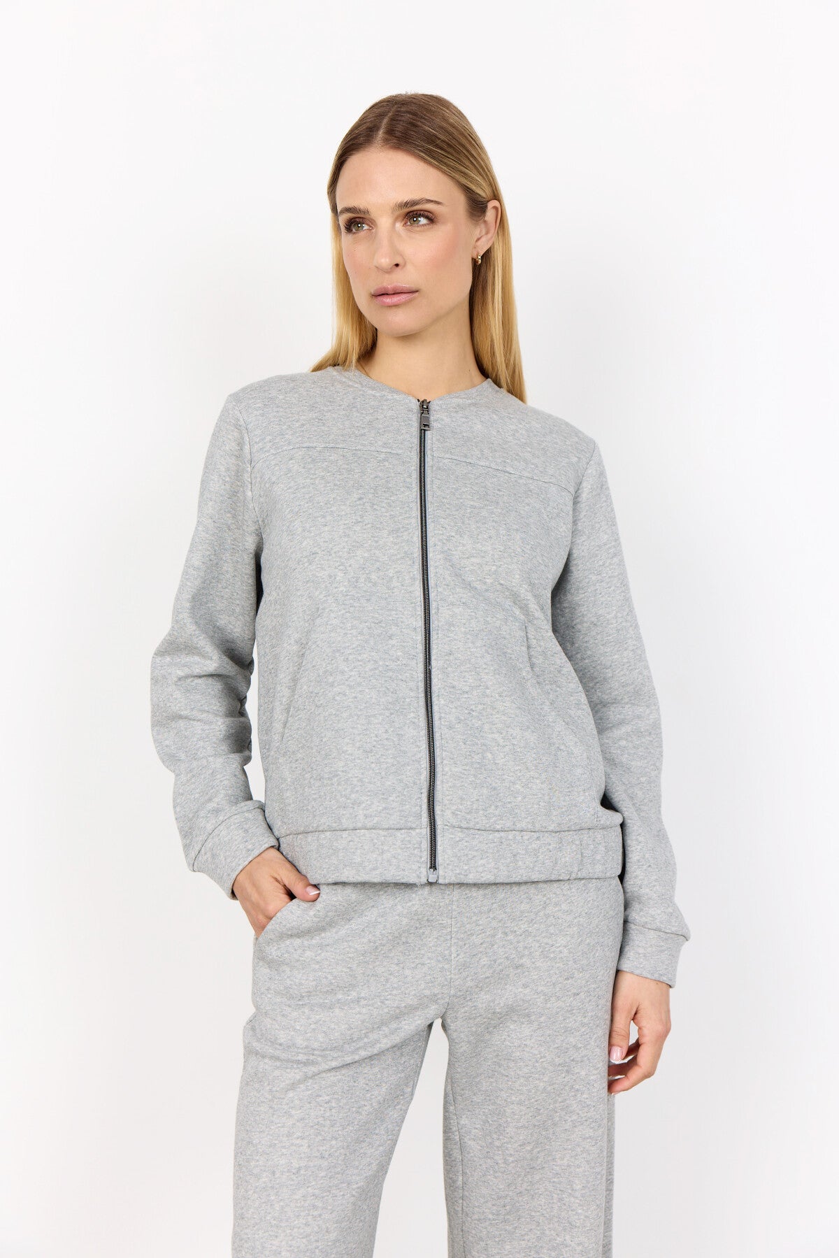 SC-ANGELIN 3 Cardigan Ljusgrått