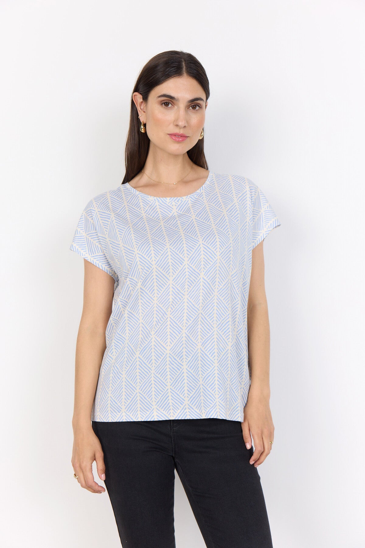 SC-FELICITY AOP 513 T-shirt Ljusblå