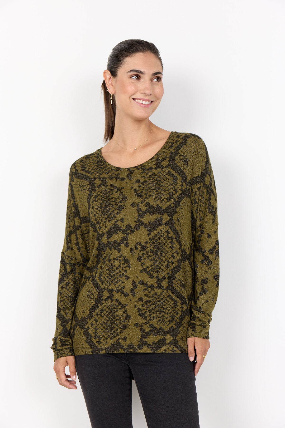 SC-BIARA AOP 145 Blus Mörkgrön