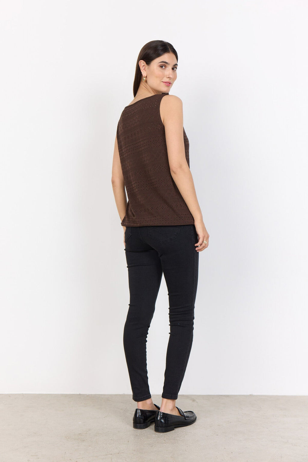 SC-SATINE 1 Topp Mörkbrun