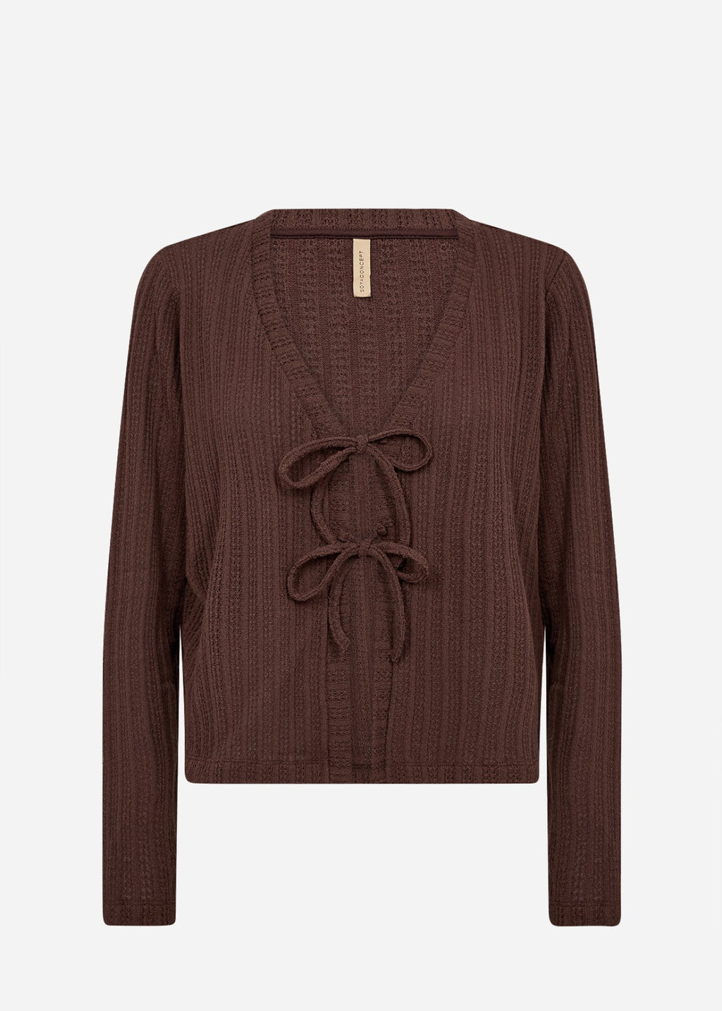 SC-SHONAS 3 Cardigan Mörkbrun