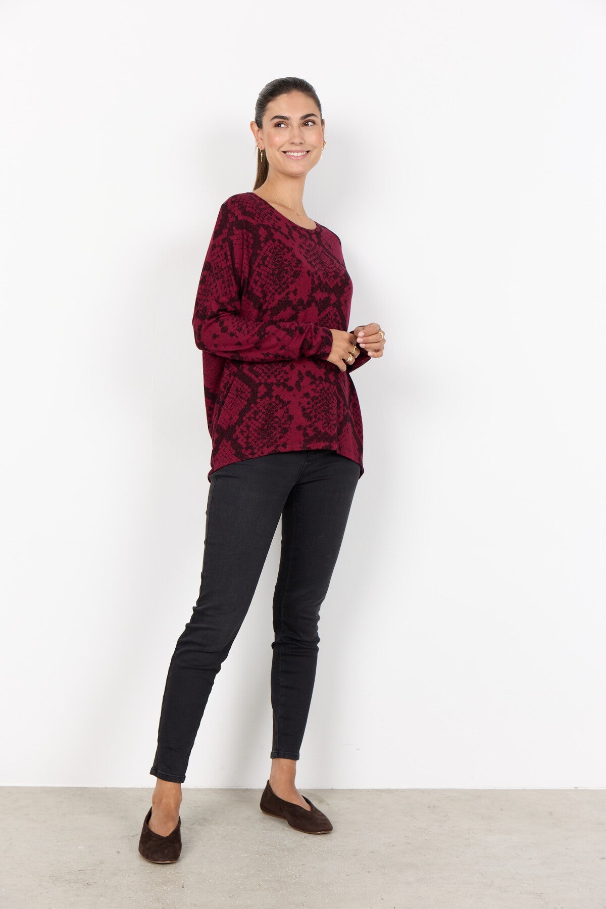 SC-BIARA AOP 145 Blus Bordeaux