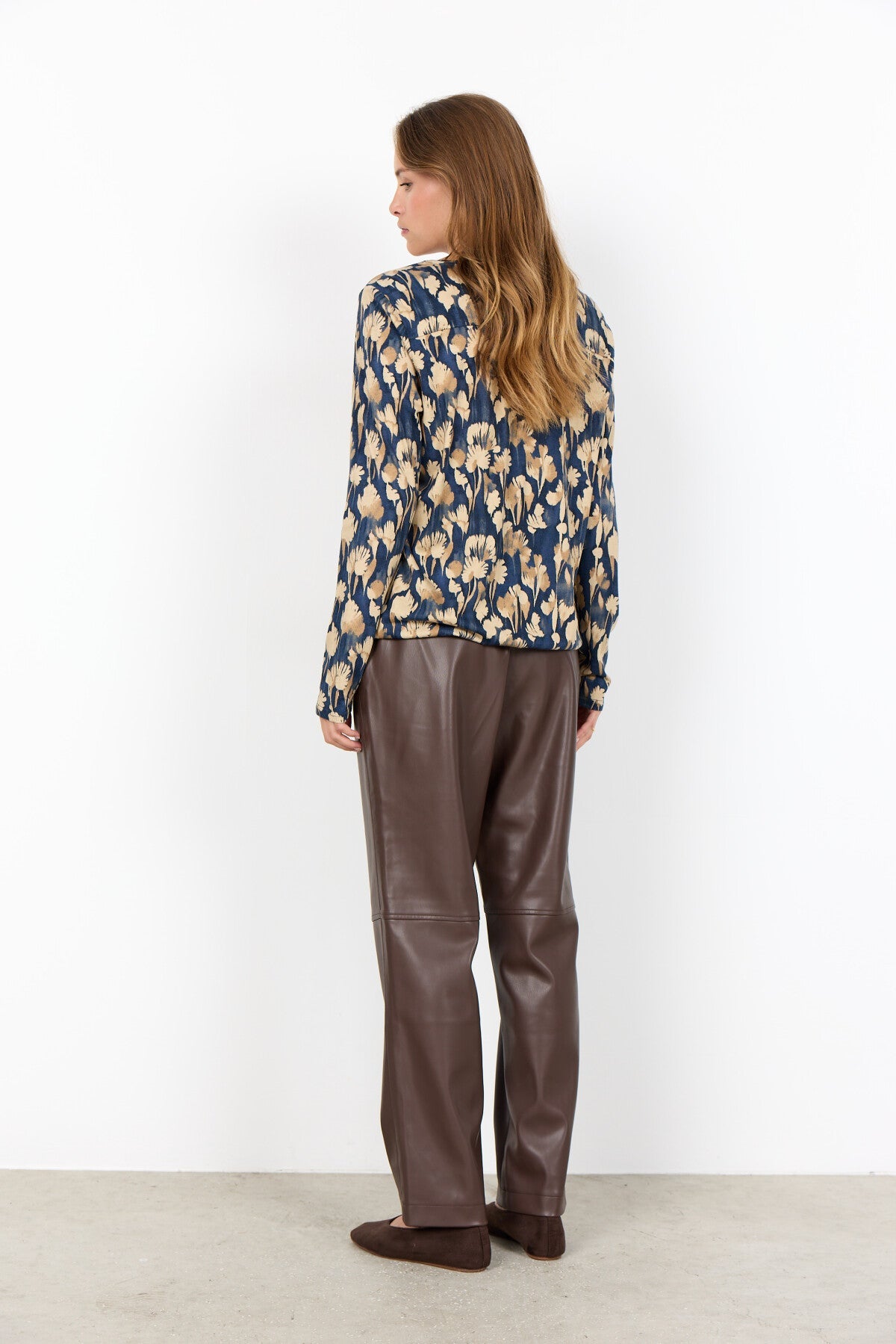 SC-FELICITY AOP 525 Blus mörkblå