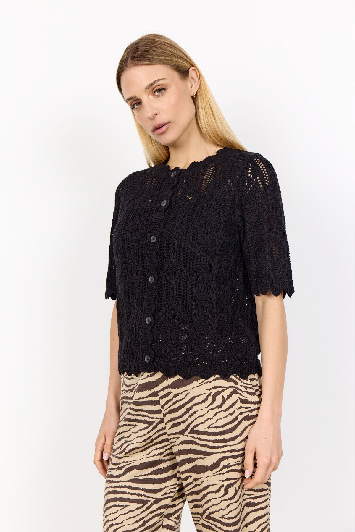 SC-PERRY 9 Cardigan Svart