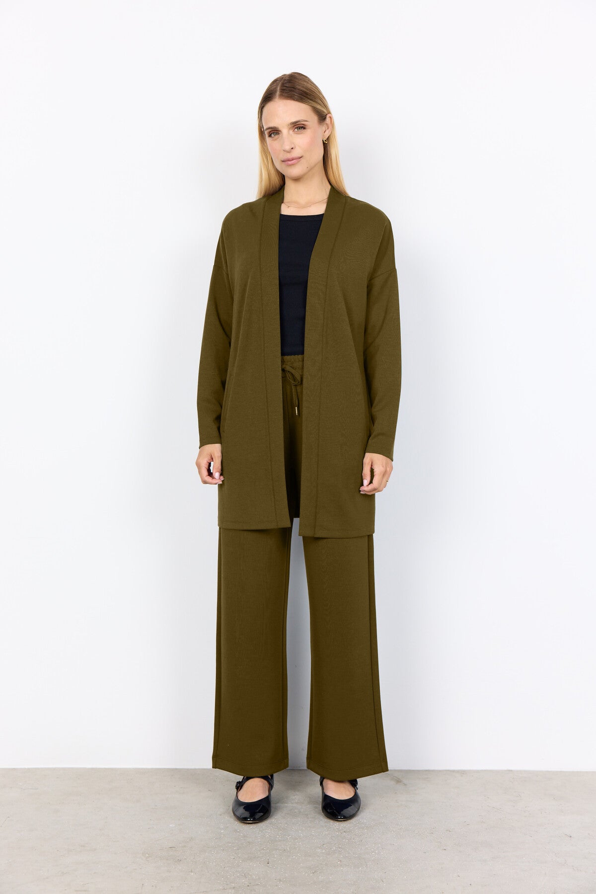 SC-BANU 221 Cardigan Mörkgrön