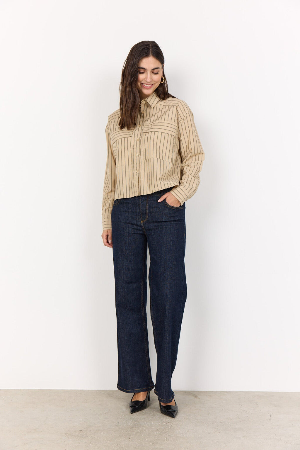 SC-VALENTINA 1 Skjorta Sand