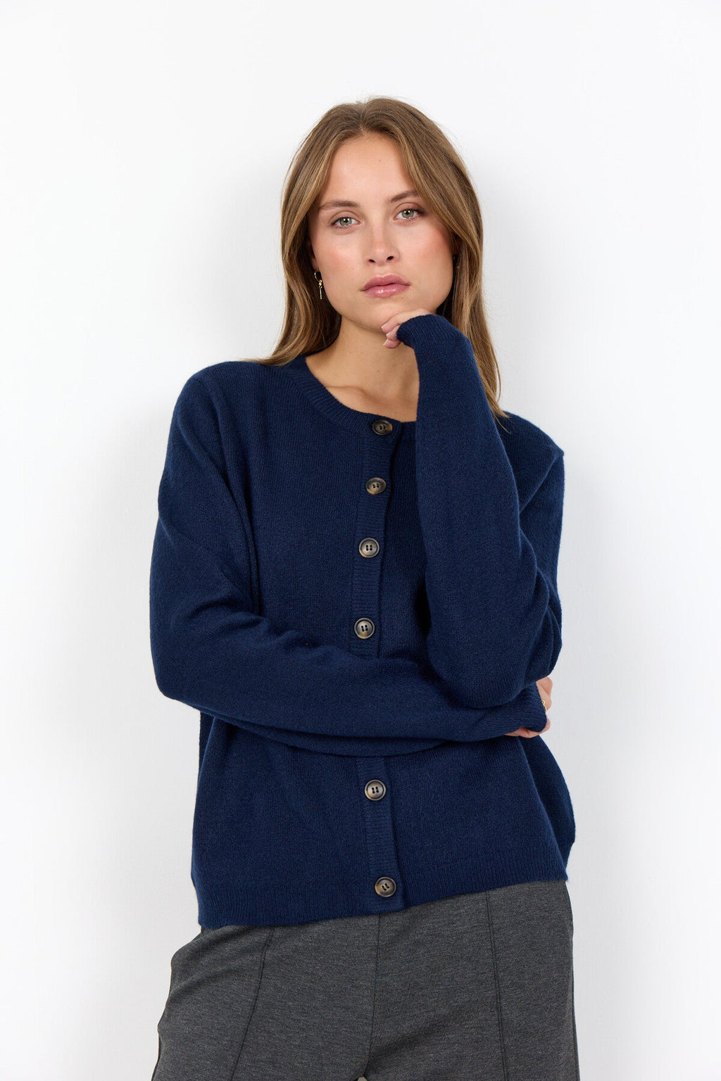 SC-ORLEAN 2 Cardigan mörkblå