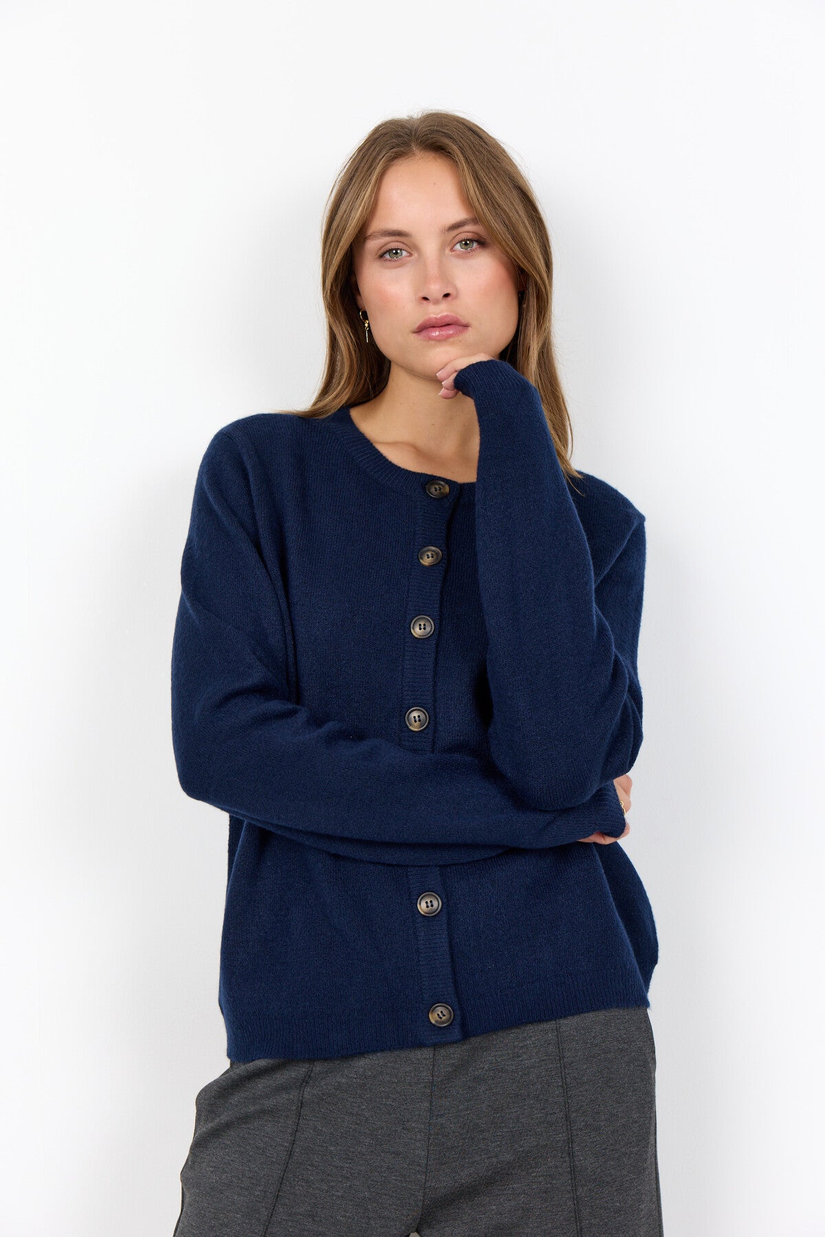 SC-ORLEAN 2 Cardigan mörkblå