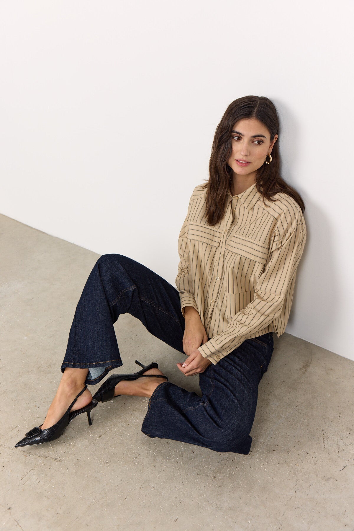 SC-VALENTINA 1 Skjorta Sand