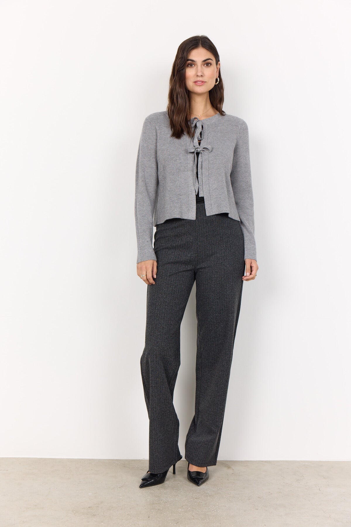 SC-KANITA 26 Cardigan Grå