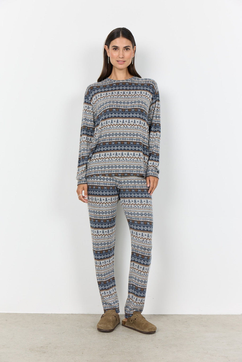 SC-BIARA AOP SET 149 Pyjamas mörkblå
