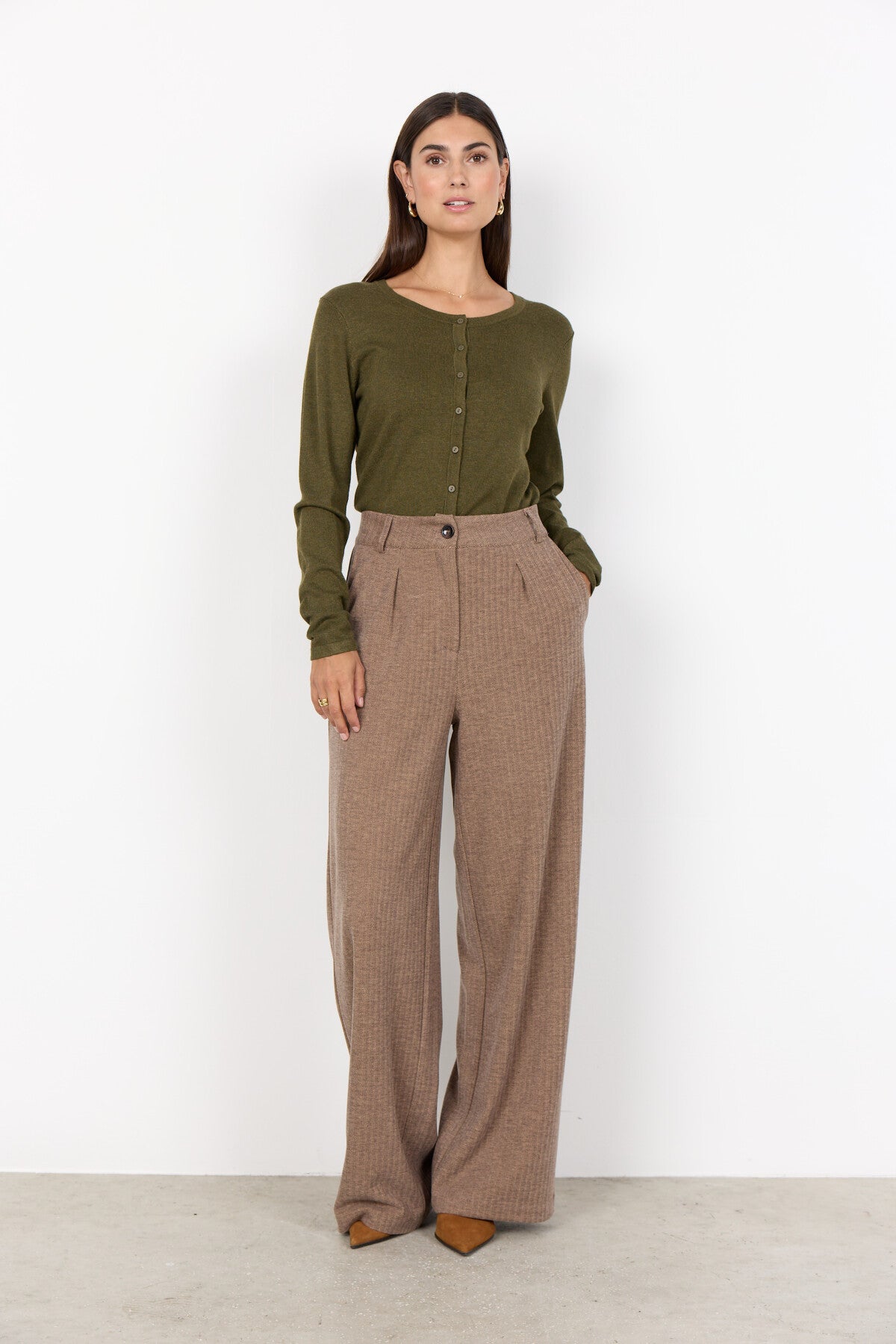 SC-DOLLIE 446 Cardigan Mörkgrön