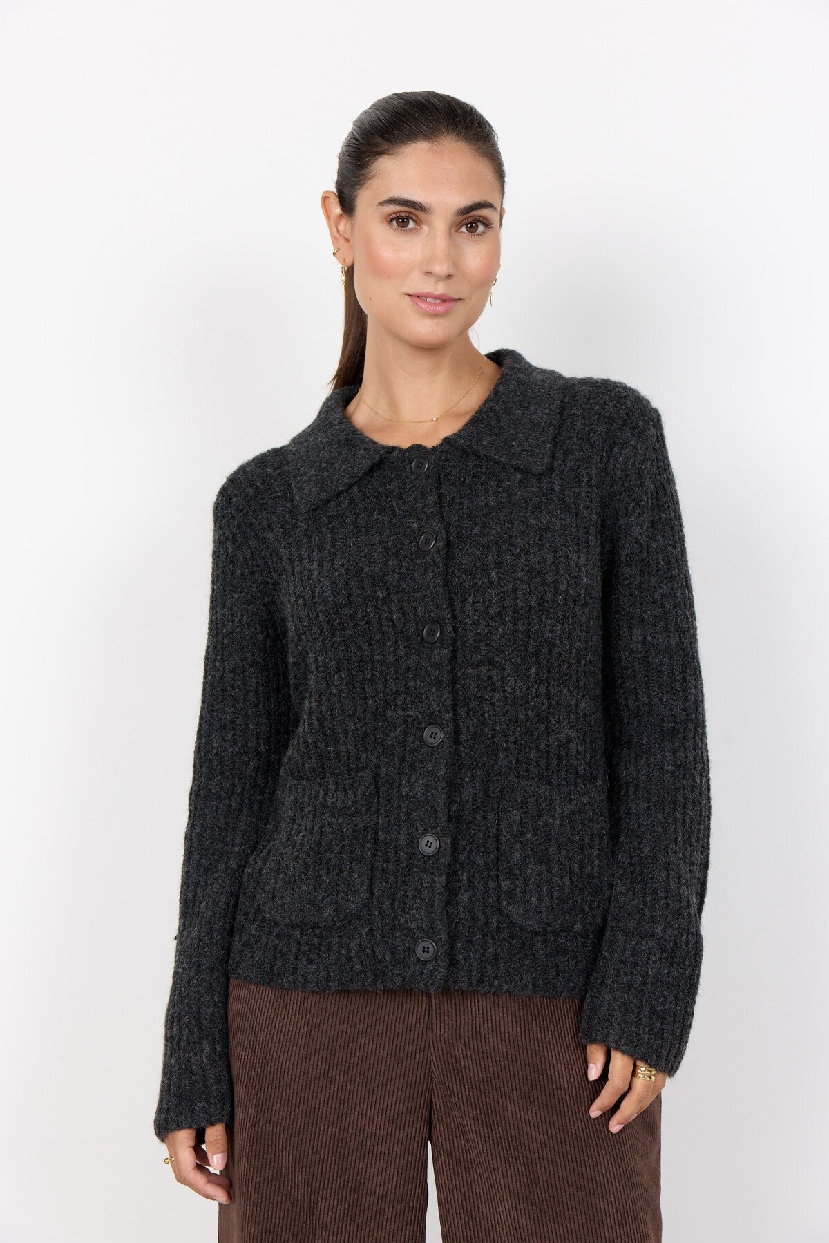 SC-TORINO 12 Cardigan Mörkgrå